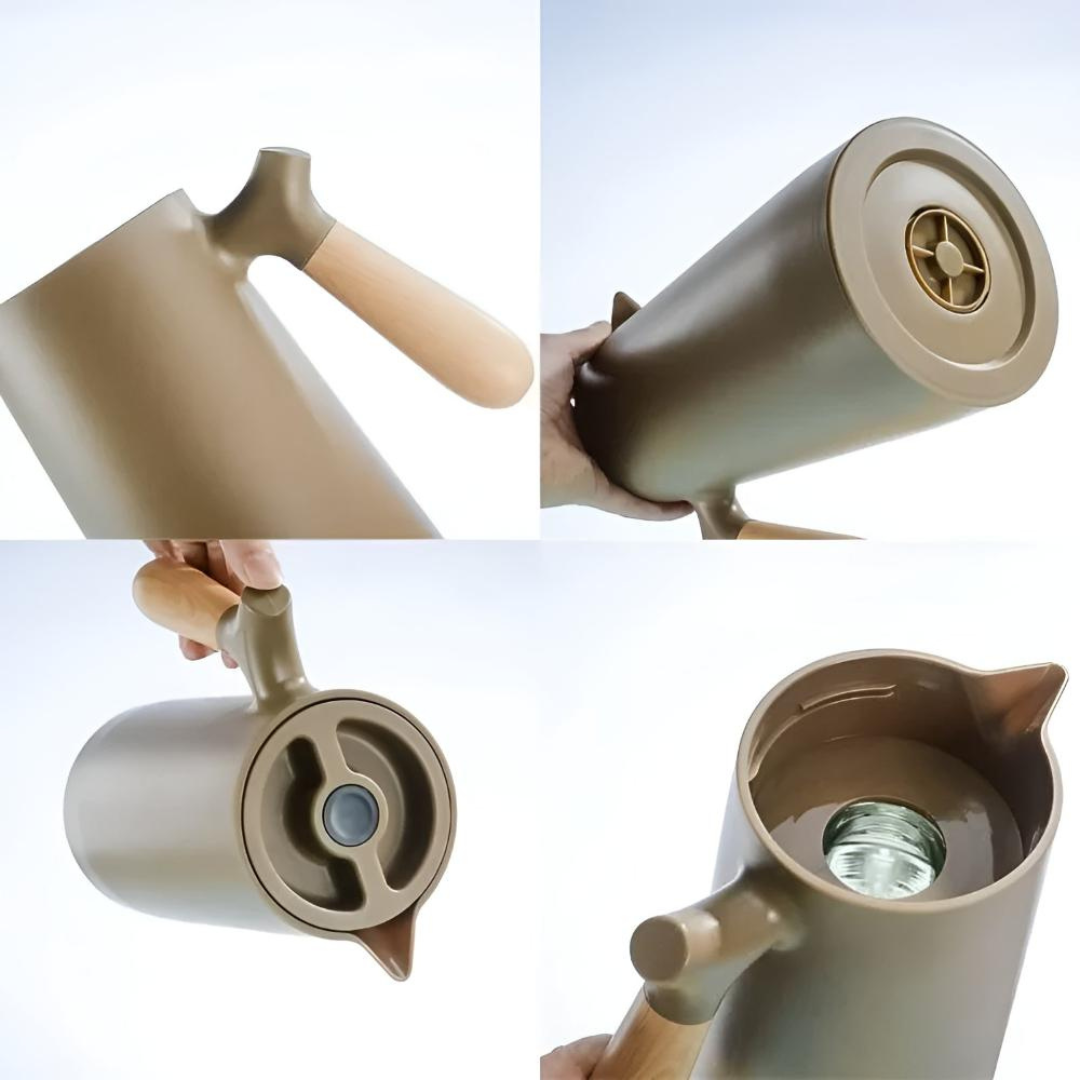 Janina Termiczny Dzbanek z Drewnianym Uchem | Izolowany