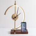 Claudia Table Lamp with Clock | LED Wireless Charging