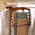 Leonardo Wooden Pants Hanger | Multi-Tier Organizer